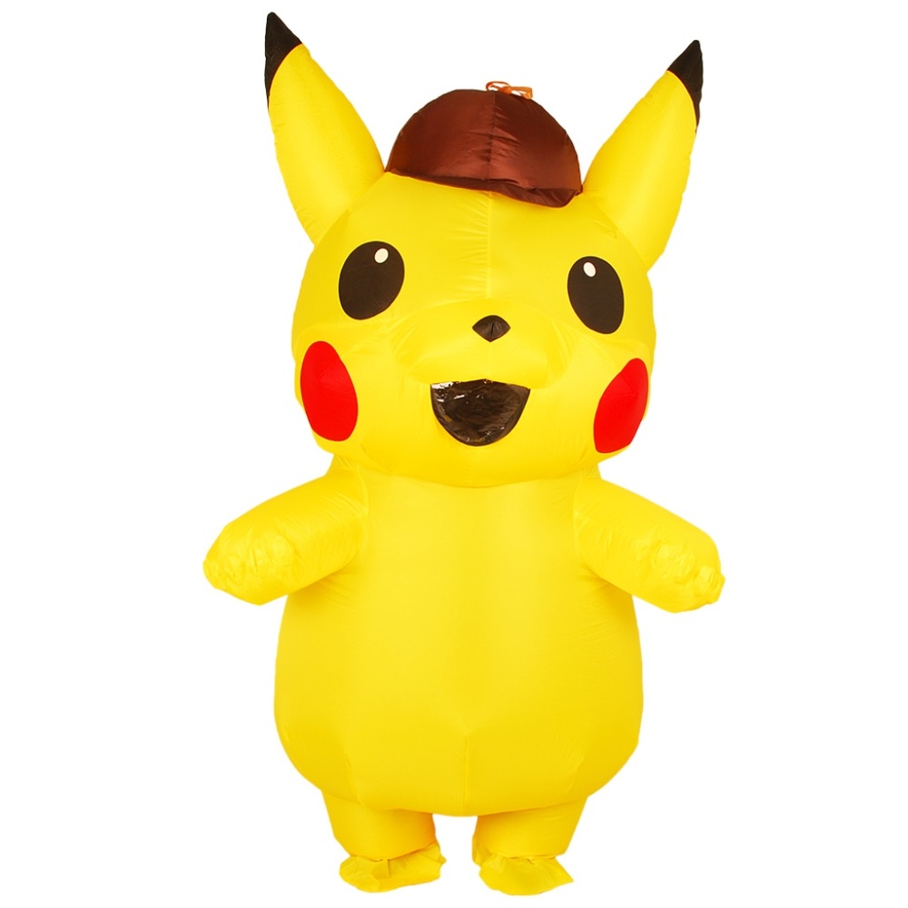 Adult Detective Pikachu Inflatabe Costume One Size EUC Pokemon